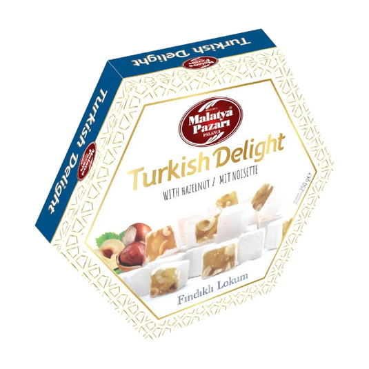 Malatya Pazari Vanilla with Hazelnut Turkish Delight 250g