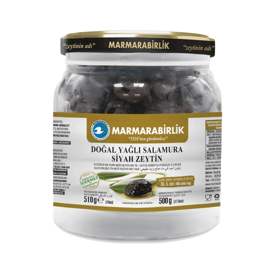 Marmarabirlik Premium XL Black Olives Jar 500g