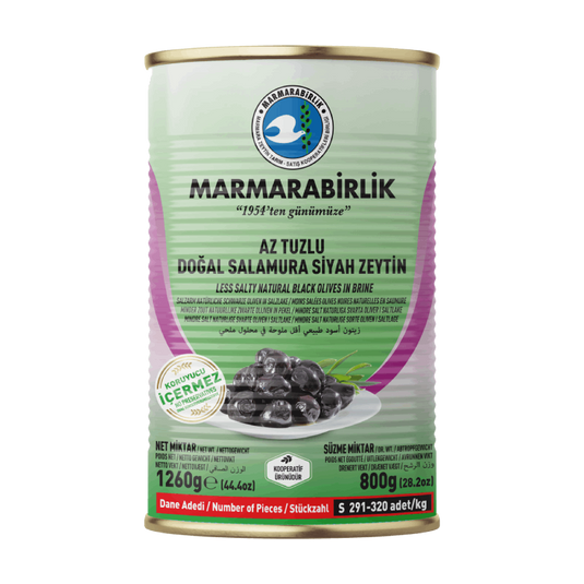 Marmarabirlik Hususi Less Salted S Black Olive 800g