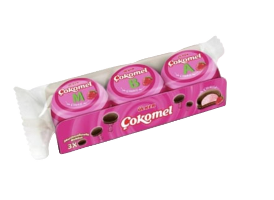 Ulker Cokomel Strawberry Marshmallow Biscuits (12g x 3)