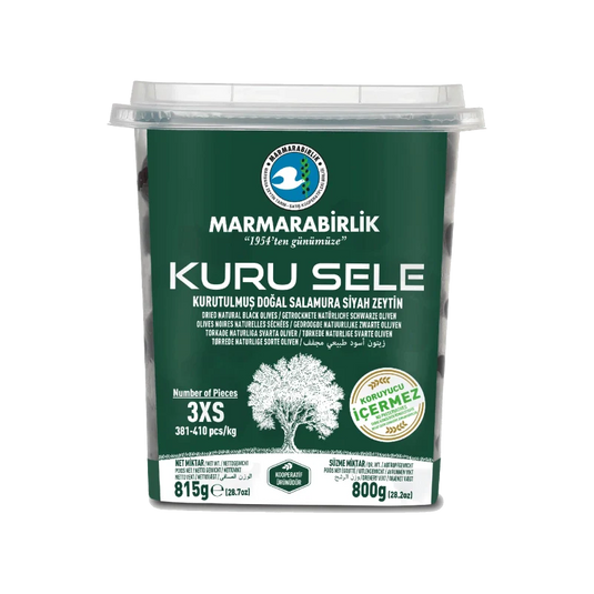 Marmarabirlik Kuru Sele 3XS Black Olives 800g