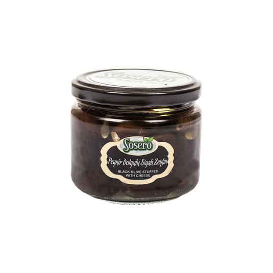 Sosero Black Olive Stuffed With Cheese Glass Jar 300ml