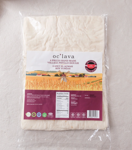 Oclava Hand Made Yufka Phyllo Dough 1000g (6 pcs)