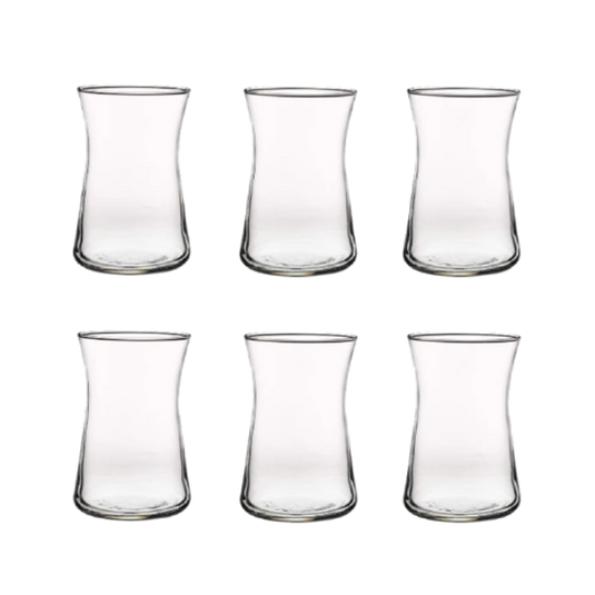 Pasabahce Heybeli Cay Bardagi Kapakli Kutu Tea Glasses 6Pcs