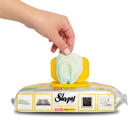 Sleepy Yag Cozucu Lifli Havlu Surface Cleaning Wipes Degreaser 30 Sheets